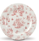 Profile Plate Toile Cranberry (8-1/4") - Sold per Each