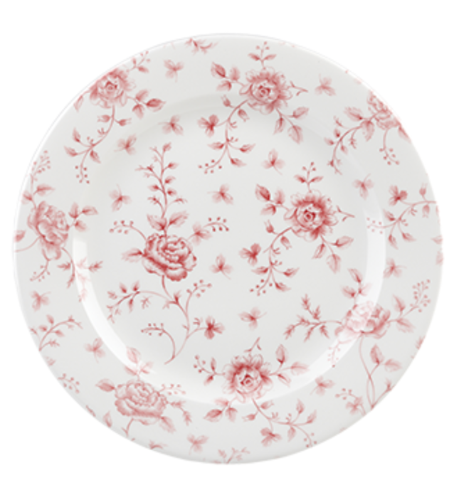Profile Plate Cranberry Rose Chintz (10-7/8") - Sold per Each