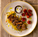 Medium Coupe Plate Nutmeg Cream - Sold per Each