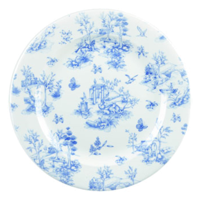Profile Plate Toile Prague Blue (6-5/8") - Sold per each