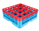 Glass Rack, 16-compartments (4-7/16" x 4-7/16") with (2) color-coded extenders - Case per 3 each