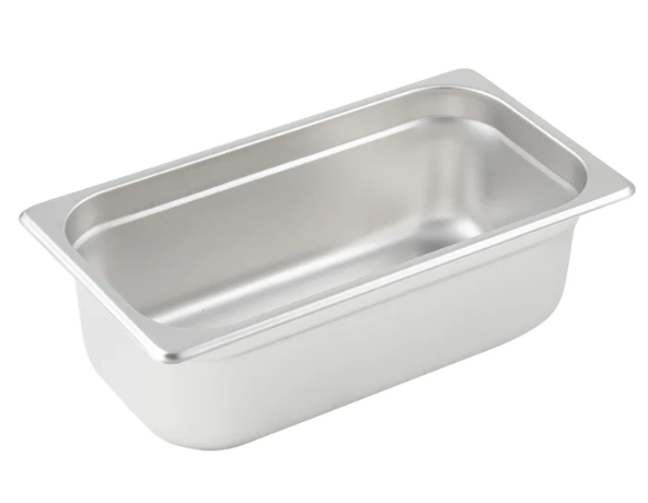 Steam Table Pan/Stainless Steel 1/3 Size x 4" - Sold per Each