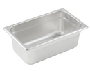 Steam Table Pan/Stainless Steel 1/4 Size x 4" - Sold per Each